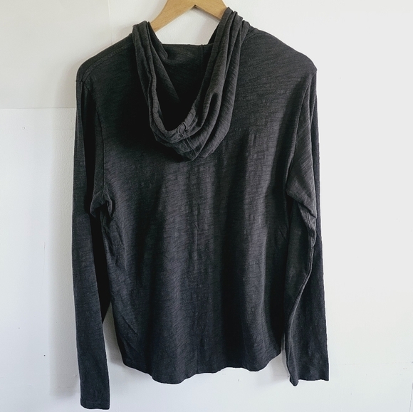 Vince Regular Fit Slub Lightweight Long Sleeves Gray Men's Hoodie Size S - Picture 6 of 7